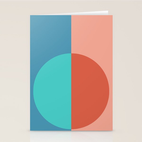 Color Block Abstract II Stationery Card Gallery Image 1
