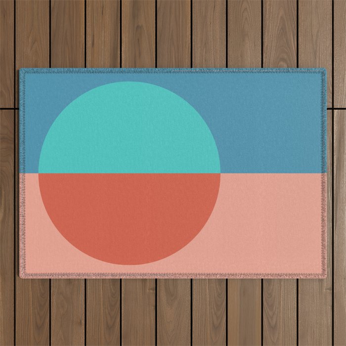 Color Block Abstract II Outdoor Rug Gallery Image 1