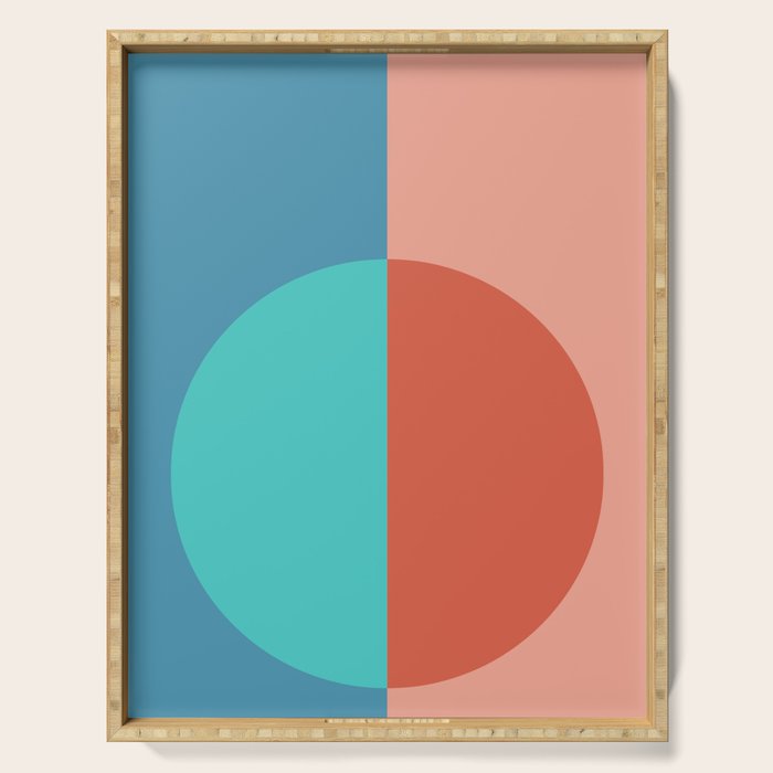 Color Block Abstract II Serving Tray Gallery Image 1