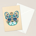 Cute French bulldog and heart shaped sunglasses  Stationery Card Gallery Image 2