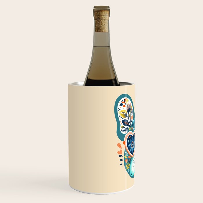 Cute French bulldog and heart shaped sunglasses  Wine Chiller Gallery Image 2