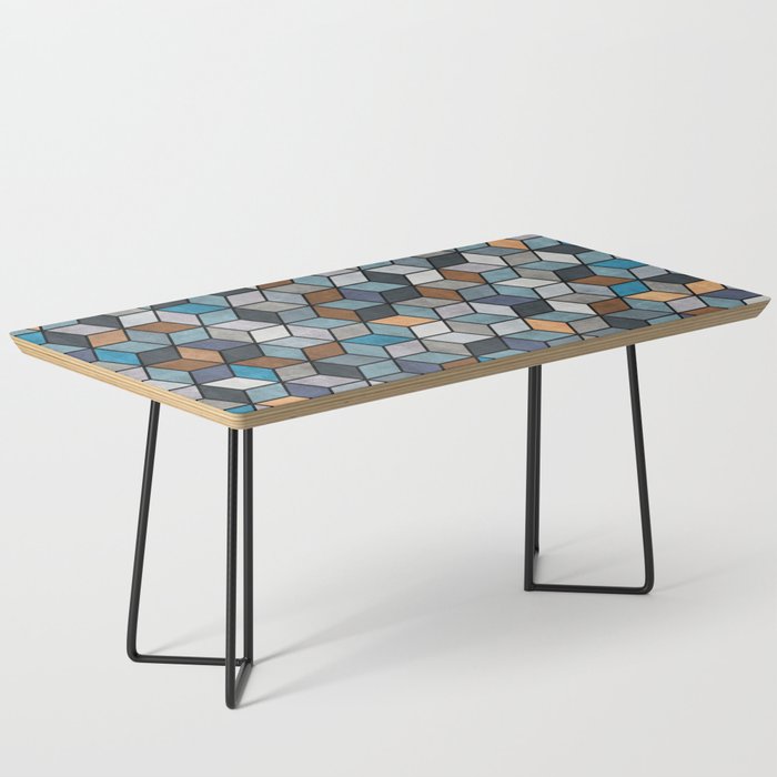 Colorful Concrete Cubes - Blue, Grey, Brown Coffee Table Gallery Image 1