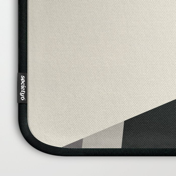 Geometric gray black design 2 Laptop Sleeve Gallery Image 3