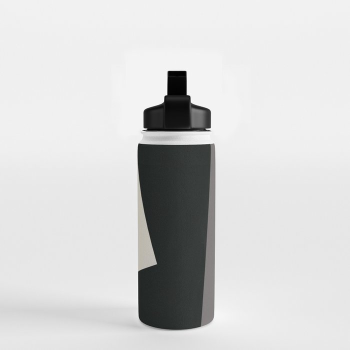 Geometric gray black design 2 Water Bottle Gallery Image 2
