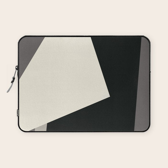 Geometric gray black design 2 Laptop Sleeve Gallery Image 1
