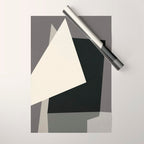 Geometric gray black design 2 Wrapping Paper Gallery Image 1