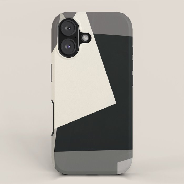 Geometric gray black design 2 iPhone Case Gallery Image 1