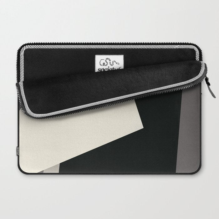 Geometric gray black design 2 Laptop Sleeve Gallery Image 2