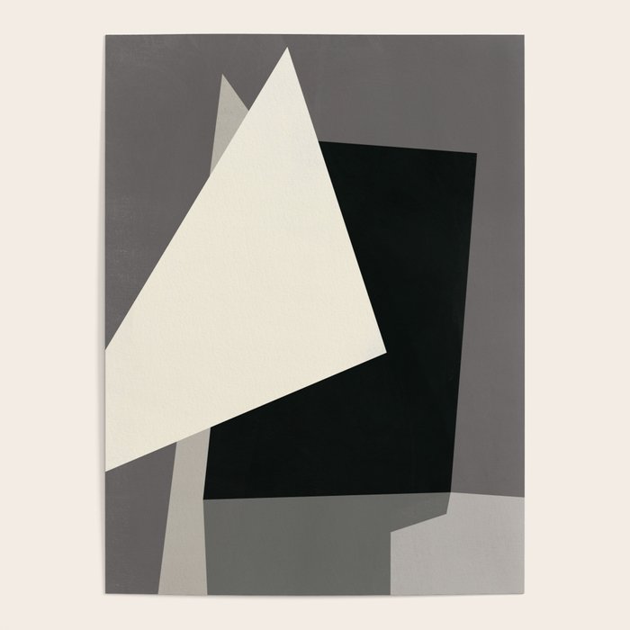 Geometric gray black design 2 Poster Gallery Image 1