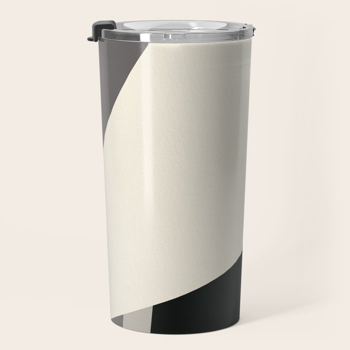 Geometric gray black design 2 Travel Mug Gallery Image 3