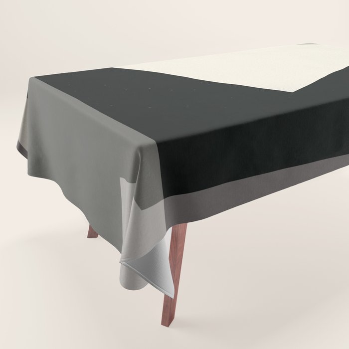 Geometric gray black design 2 Tablecloth Gallery Image 1