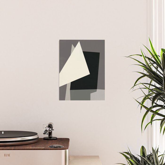 Geometric gray black design 2 Poster Gallery Image 2