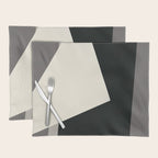 Geometric gray black design 2 Placemat Gallery Image 1