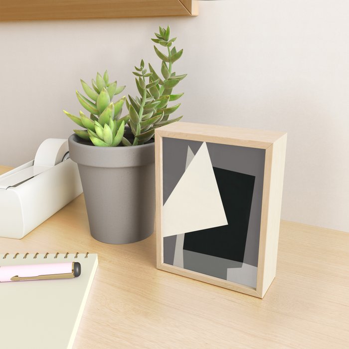 Geometric gray black design 2 Mini Art Print Gallery Image 2