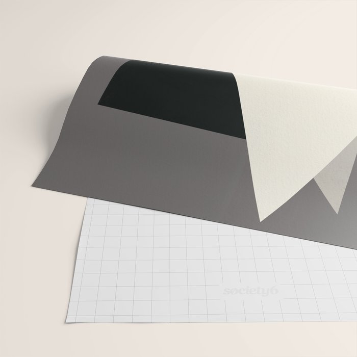 Geometric gray black design 2 Wrapping Paper Gallery Image 2