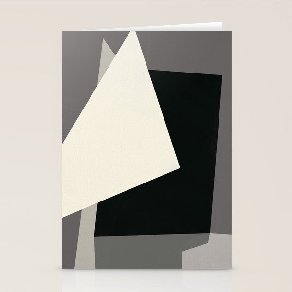 Geometric gray black design 2 Stationery Card Gallery Image 2