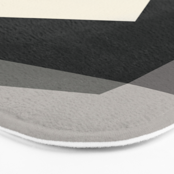 Geometric gray black design 2 Bath Mat Gallery Image 3
