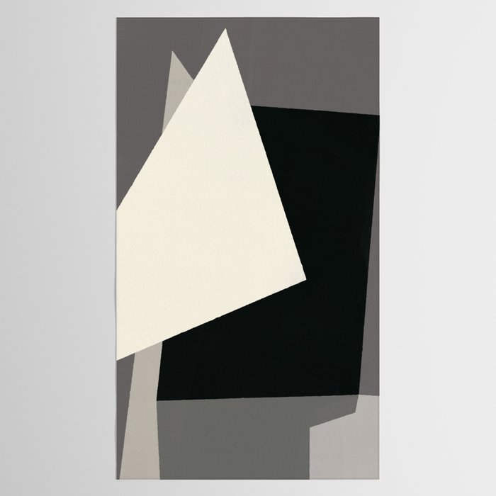 Geometric gray black design 2 Tablecloth Gallery Image 2