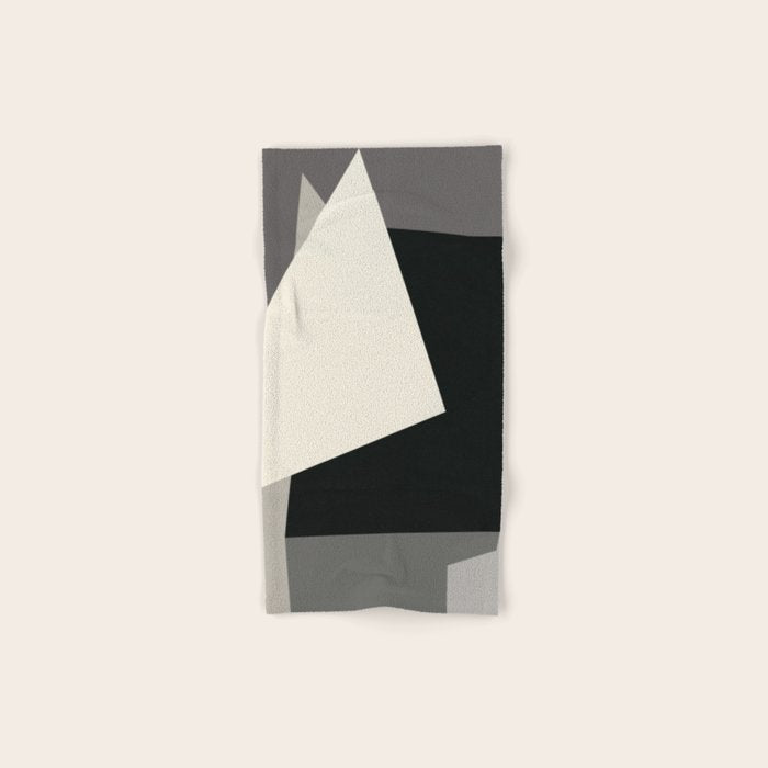 Geometric gray black design 2 Bath Towel Gallery Image 1