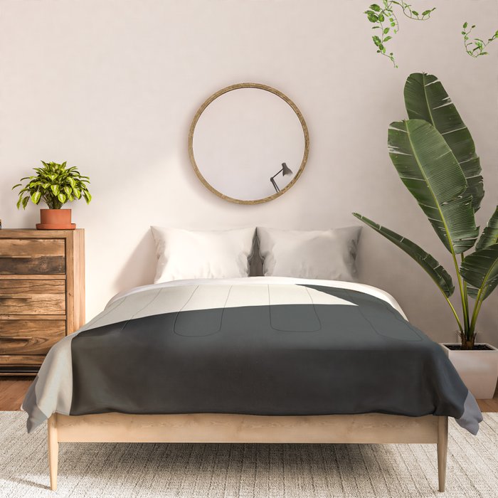 Geometric gray black design 2 Comforter Gallery Image 3