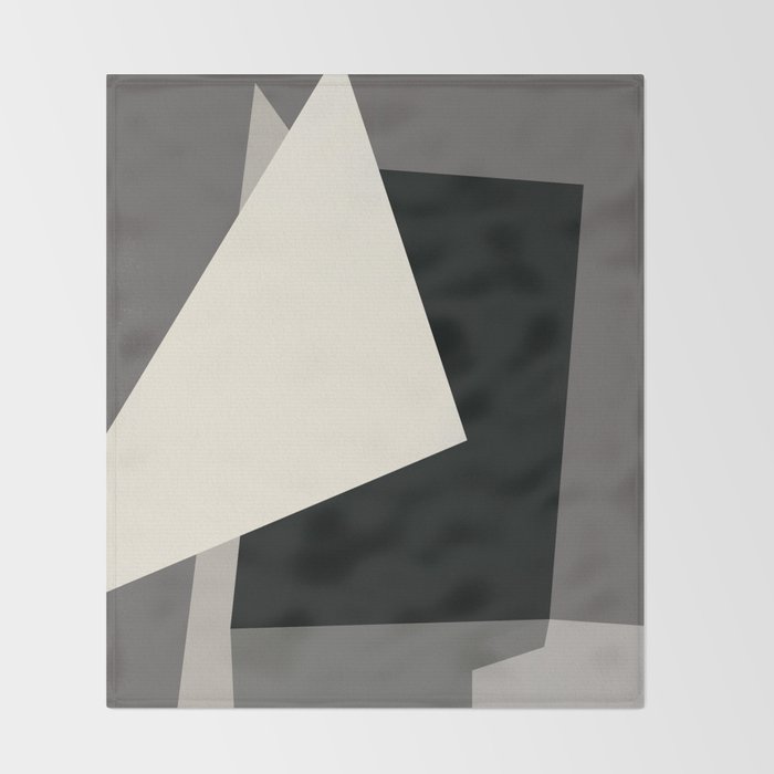 Geometric gray black design 2 Throw Blanket Gallery Image 2