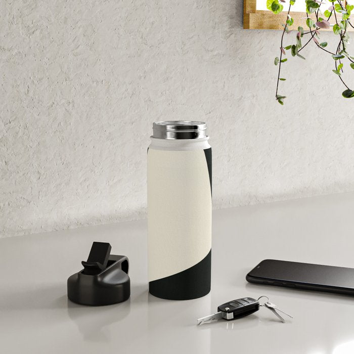 Geometric gray black design 2 Water Bottle Gallery Image 4