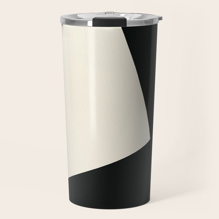 Geometric gray black design 2 Travel Mug Gallery Image 1