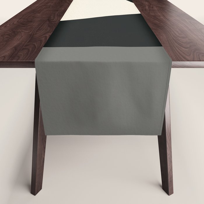 Geometric gray black design 2 Table Runner Gallery Image 1