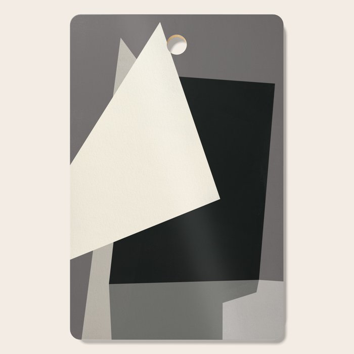 Geometric gray black design 2 Cutting Board Gallery Image 1