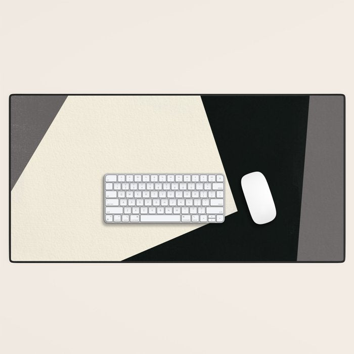 Geometric gray black design 2 Desk Mat Gallery Image 1