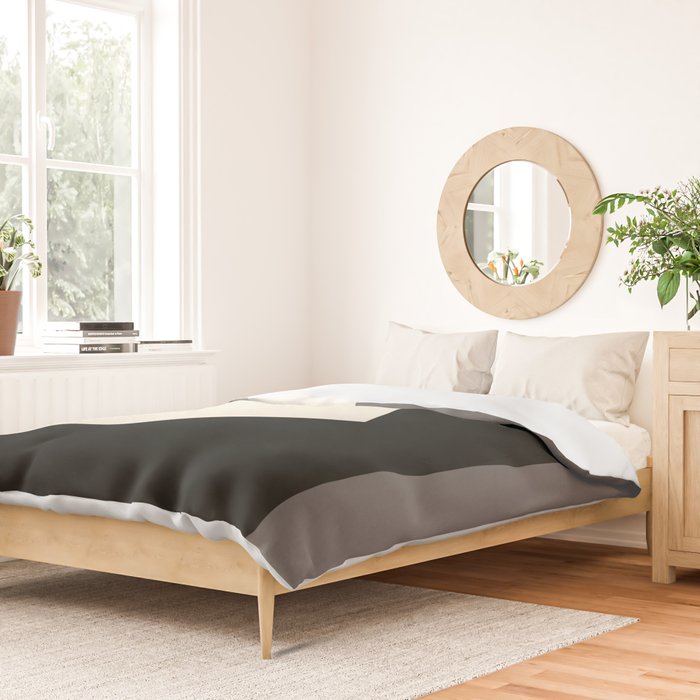 Geometric gray black design 2 Duvet Cover Gallery Image 2