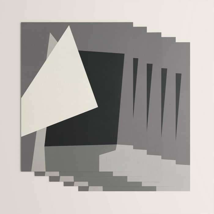 Geometric gray black design 2 Wrapping Paper Gallery Image 3