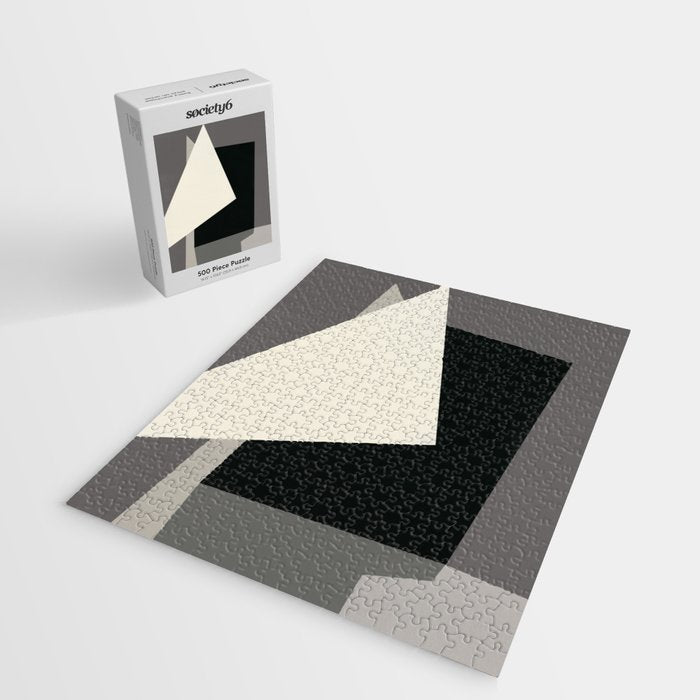 Geometric gray black design 2 Jigsaw Puzzle Gallery Image 2