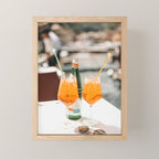 Italian Aperol Spritz for two | Spritzen in the Italian Riviera, cocktail photography travel print Mini Art Print Gallery Image 1