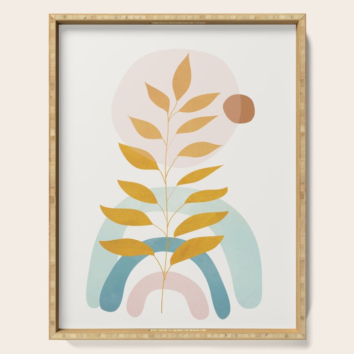 Soft Abstract Shapes 09 Serving Tray Gallery Image 1