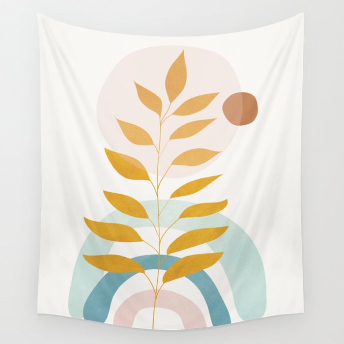 Soft Abstract Shapes 09 Wall Tapestry Gallery Image 1