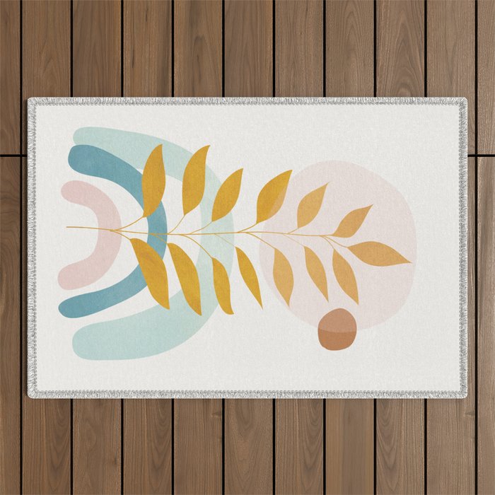 Soft Abstract Shapes 09 Outdoor Rug Gallery Image 1