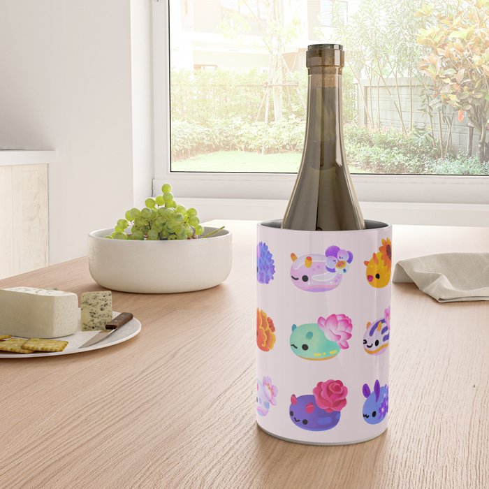 Flower sea slug - pastel Wine Chiller Gallery Image 4