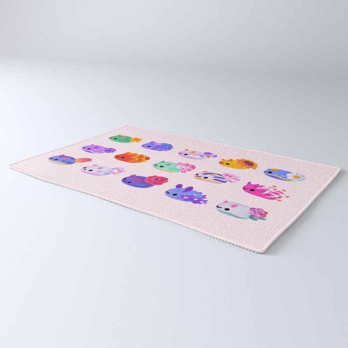 Flower sea slug - pastel Rug Gallery Image 3