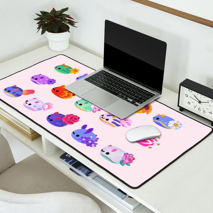 Flower sea slug - pastel Desk Mat Gallery Image 2
