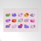 Flower sea slug - pastel Welcome Mat Gallery Image 1