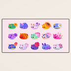 Flower sea slug - pastel Desk Mat Gallery Image 3