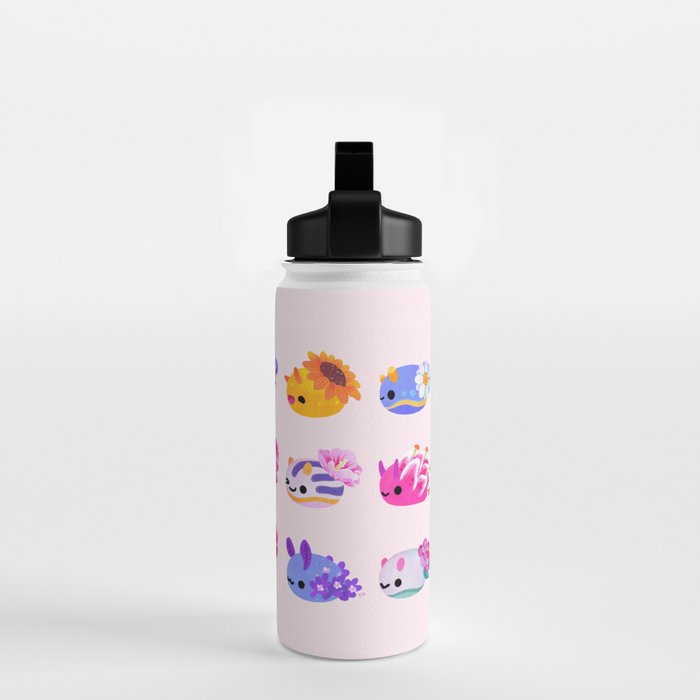 Flower sea slug - pastel Water Bottle Gallery Image 2