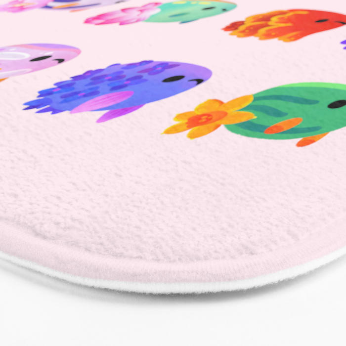Flower sea slug - pastel Bath Mat Gallery Image 3