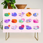 Flower sea slug - pastel Credenza Gallery Image 1