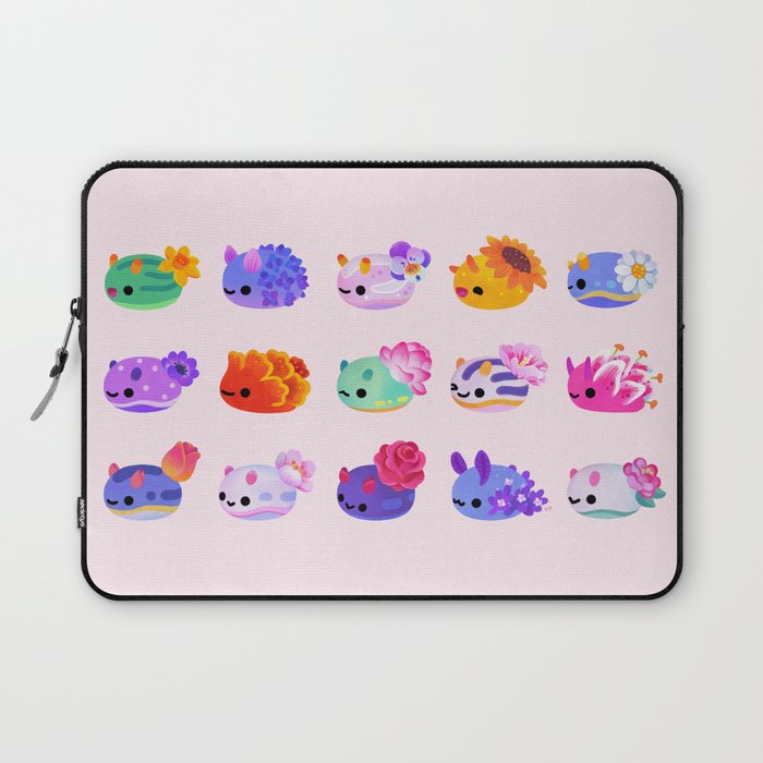 Flower sea slug - pastel Laptop Sleeve Gallery Image 1