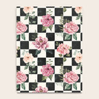 Moonlit Hollow Vintage Checkered Floral Notebook Gallery Image 4