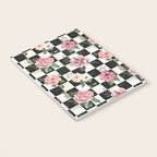 Moonlit Hollow Vintage Checkered Floral Notebook Gallery Image 3