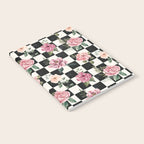 Moonlit Hollow Vintage Checkered Floral Notebook Gallery Image 2