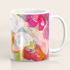Dream flowers in pink rose floral abstract art Coffee Mug Gallery Image 1
